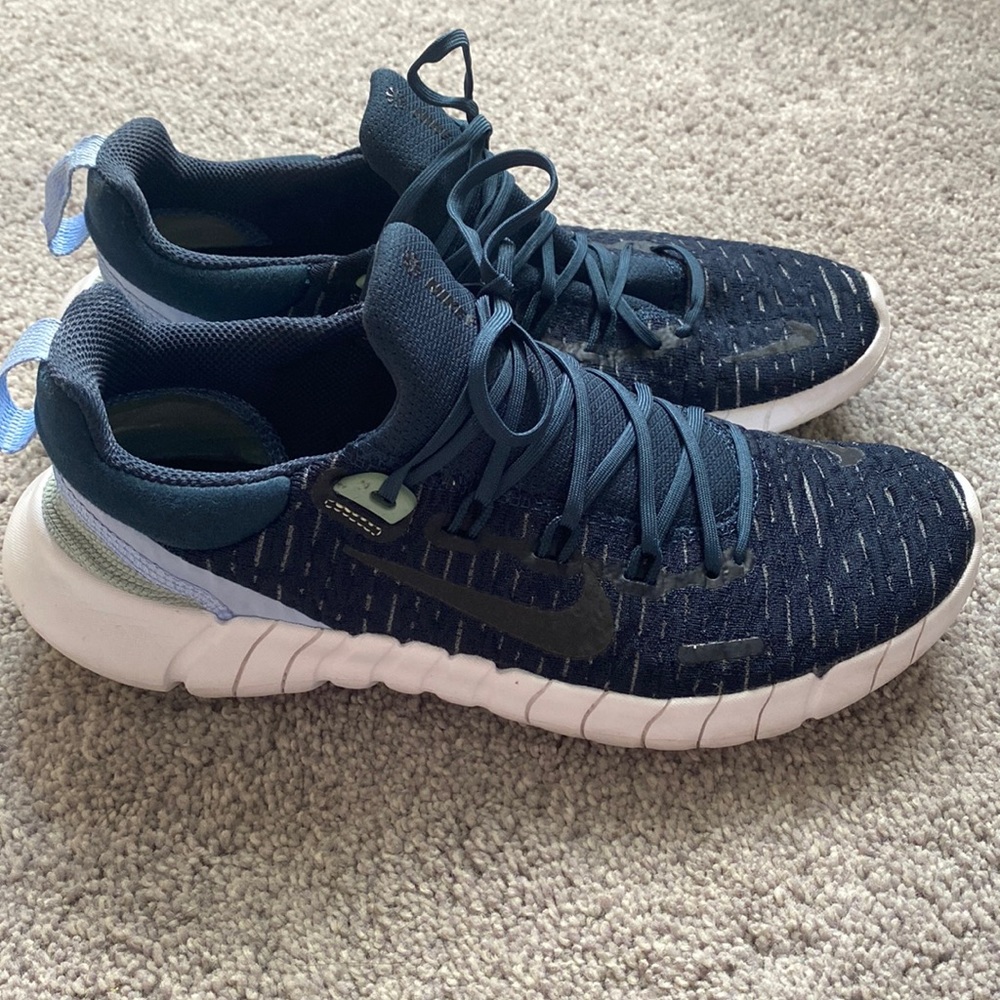 Blue Nike sneakers